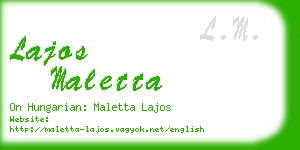 lajos maletta business card